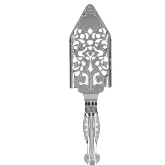 Absintfiltersked Rostfritt stål Ihålig Malört Cocktailsked Sockerbit Filtsked för Bartending Silver