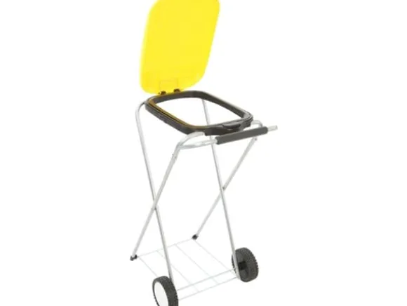 Affaldsstativ, Move&Up, gul, galvaniseret stål, 120 l