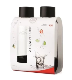 AGA AQVIA "on-the-go" 0,5L, PET-flaska, 2-pack (Svart) BF 2026
