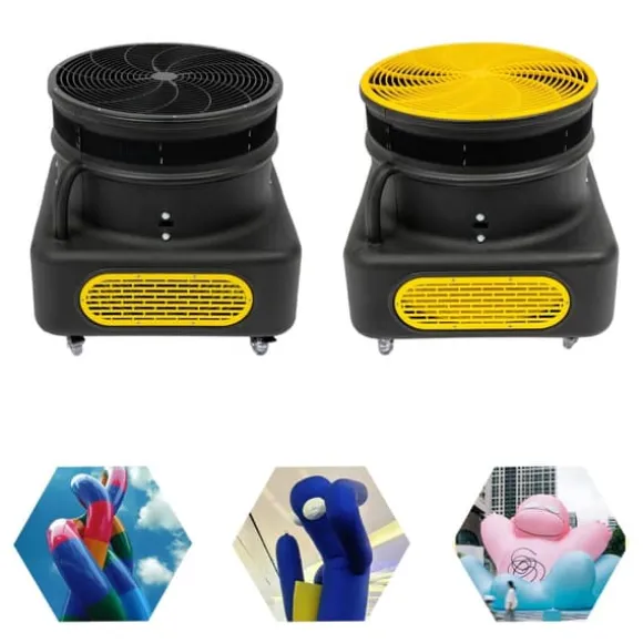 Air Dancer/Skydancer Fläkt - Uppblåsbar Blåsare - 750 W - 2800 RPM - 230 V 50 Hz EU-kontakt - För 5–6 m - 50×50×45 cm - 17,5 kg - Svart