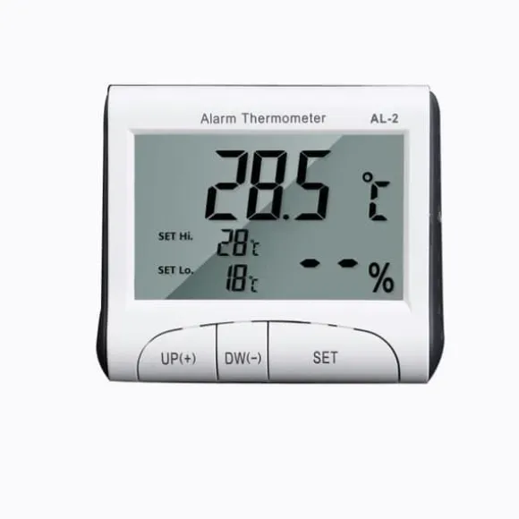 AL-2 LCD digital temperaturhygrometer Klocka Termometer Larmhygrometer _poi13