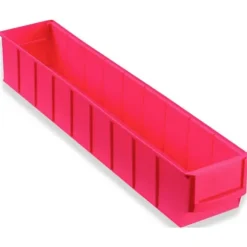 Allit 456561 Genomskinlig lagerlåda (L x B x H) 91 x 500 x 81 mm Röd 1 st