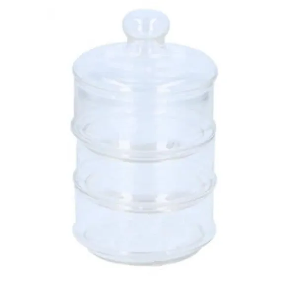Alpina förvaringsburk 3 lager 23 x 12 cm i klart glas