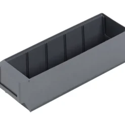 Alutec 66027 Genomskinlig lagerlåda (L x B x H) 300 x 91 x 81 mm Mörkgrå 1 st