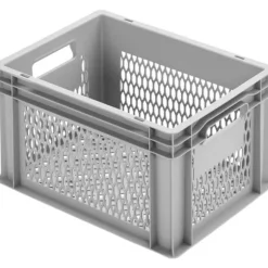 Alutec 75045 Plastlåda med gitter (B x H x D) 400 x 235 x 300 mm Grå 1 st