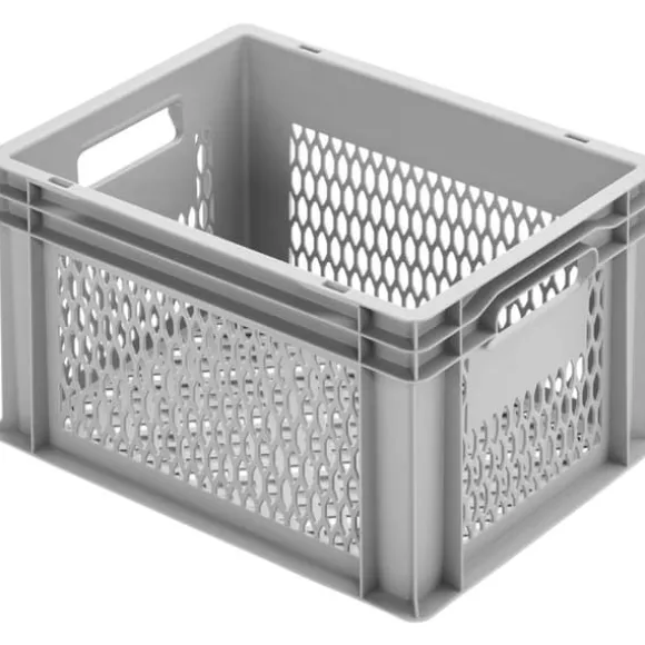 Alutec 75045 Plastlåda med gitter (B x H x D) 400 x 235 x 300 mm Grå 1 st