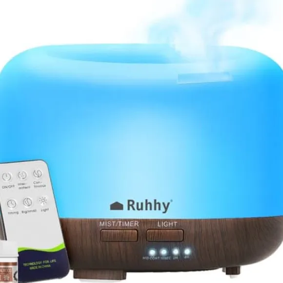 Aroma Diffuser RGB Luftfuktare med Fjärrkontroll och Eterisk Olja