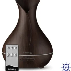 Aromadiffuser - SIGURO - AD-G401DW - 400ml - 12W - Timer och fjärrkontroll