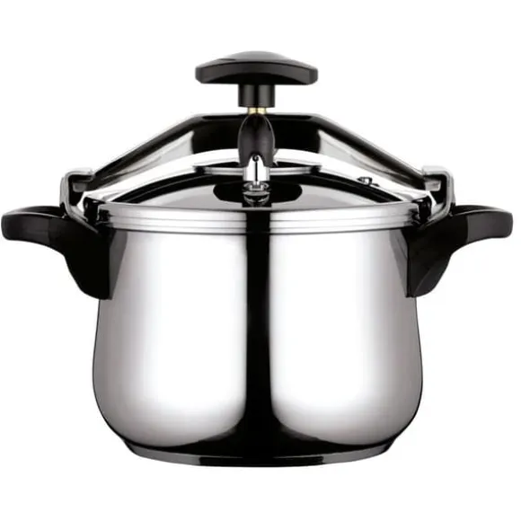 Autokokare med hävarm 8 L, Induktion, Rostfritt Stål 18/10, 3 Säkerhetssystem FAGOR Clásica Bombe 8 Silver 800116