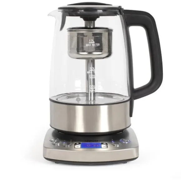 Automatisk vattenkokare - LIVOO - DOD209 - 2200 W - 1,7 L - 3 förinställda brygglägen - Glas / Rostfritt stål