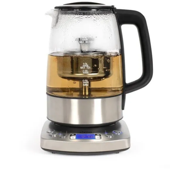 Automatisk vattenkokare - LIVOO - DOD209 - 2200 W - 1,7 L - 3 förinställda brygglägen - Glas / Rostfritt stål
