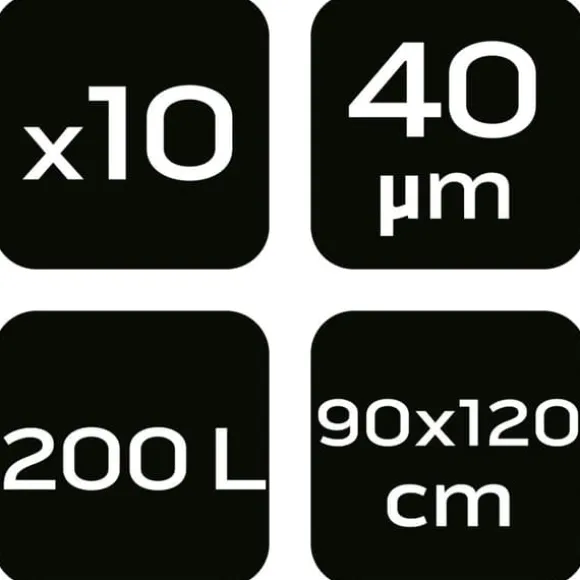Avfallspåsar 200 L, bruna, 40 mik, 10 st.