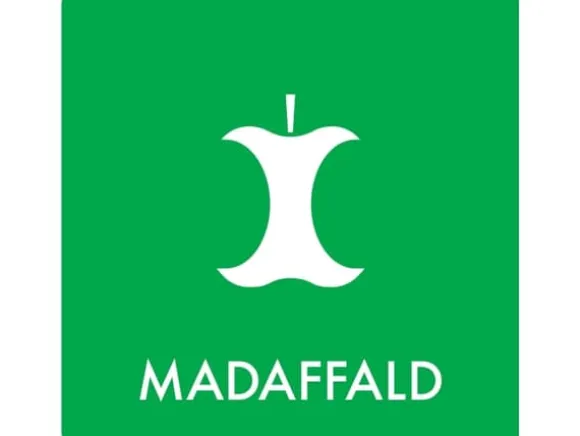 Avfallsskylt MADAFFALD 12x12 cm,1 st