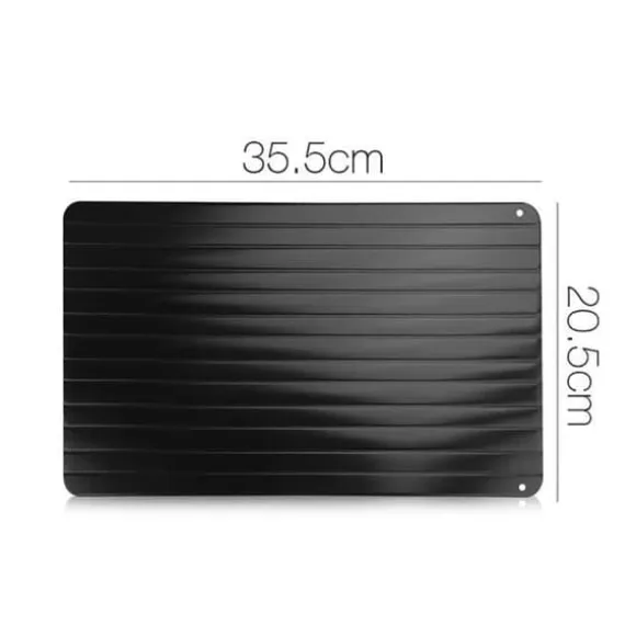 Avfrostningsbricka - Snabb - Aluminium - Svart - 29,5x20,5cm - Ekologisk