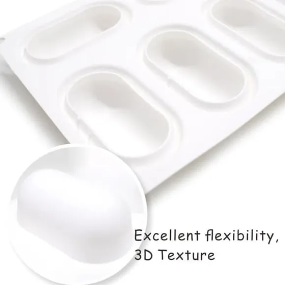Avlånga 8 st Mousseform Pillow | Silikonform