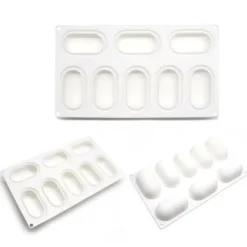 Avlånga 8 st Mousseform Pillow | Silikonform