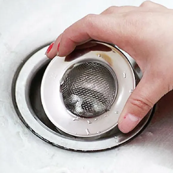 Avloppsskydd / slaskskydd i rostfritt stål 6,4 cm