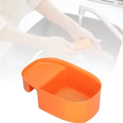 Avloppsställ för diskho Multifunktionell frukt- och grönsaksavrinning Restfilter för kök Orange