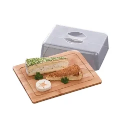 Bamboo cheese board with lid
