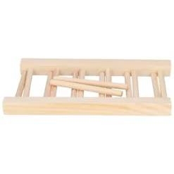 Bambu Skål tallrik Lätt bärbar Miljövänlig Slitstark Tall Trä Diskställ 5 Galler 23 cm