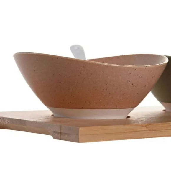 Bambusutensilset - DKD Home Decor - 29 x 15,5 x 1,5 cm - Flerfärgad - För vuxna