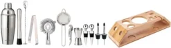 Bartenderset för cocktails, 13 delar, silvershaker, KLAUSBERG KB-7654