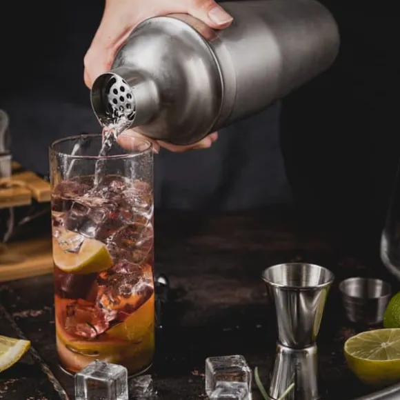 Bartenderset för cocktails, 13 delar, silvershaker, KLAUSBERG KB-7654