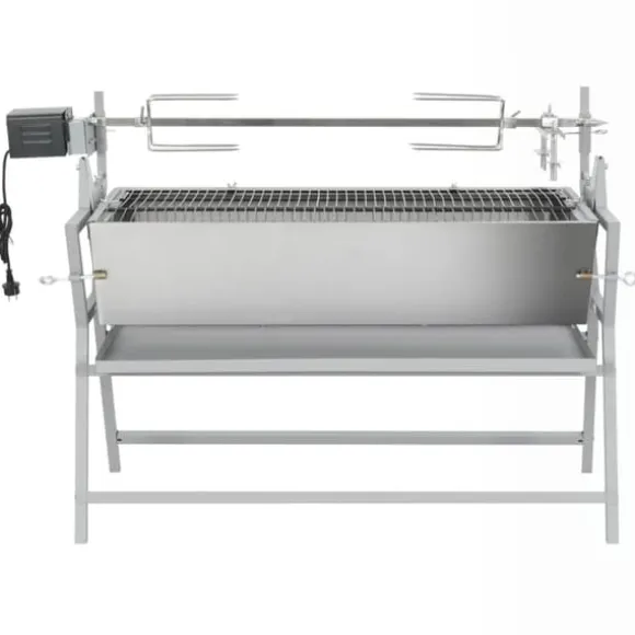 BBQ i järn och rostfritt stål med grillspätt - Grillugnar & ugnar med roterande stekspett
