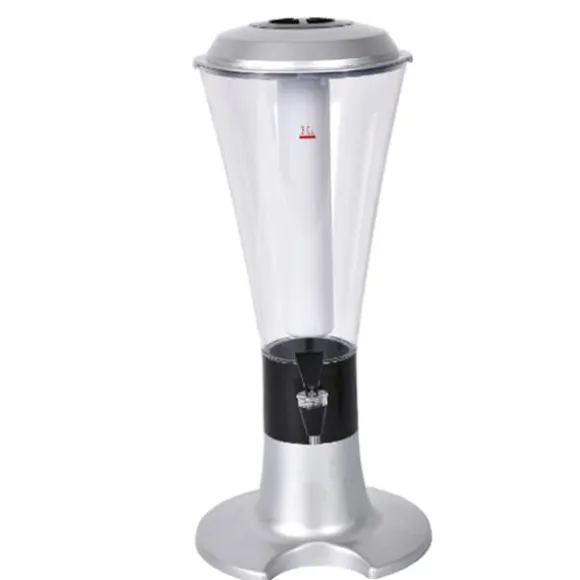 Beer Tower Dispenser med självlysande kran för Home Bar KTV - 3L Silver