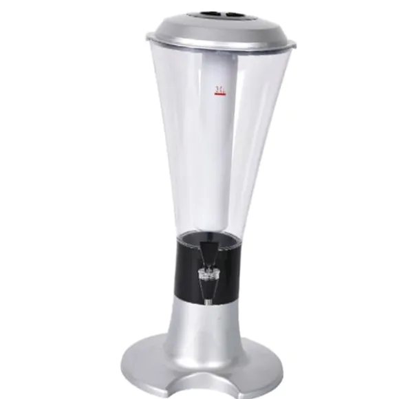 Beer Tower Dispenser med självlysande kran för Home Bar KTV - 3L Silver