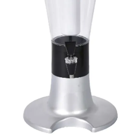 Beer Tower Dispenser med självlysande kran för Home Bar KTV - 3L Silver