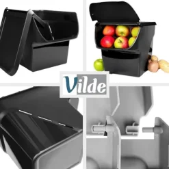 Behållare för grönsaker, frukt, lök, potatis, vitlök, köksförvaring