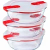 Behållare för matkonservering Pyrex Cook & Heat 1,1 L Transparent 3 Delar
