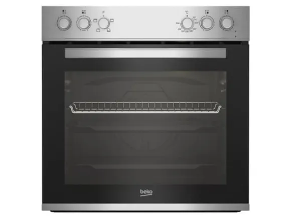 Beko BBUC12020X - Ugn med spisplatta - inbyggd - med självrengöring - rostfritt stål