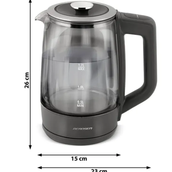 Berdsen BD-711 1,7l vattenkokare, glas