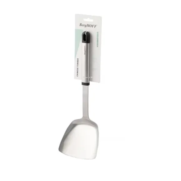 BergHOFF kinesisk paletkniv - Wokspatel i rustfrit stl med langt hndtag og spejlfinish