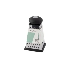 BergHOFF 4-sidet firkantet rivejern - rustfrit stl med bldt greb og gummibase for nem rivning