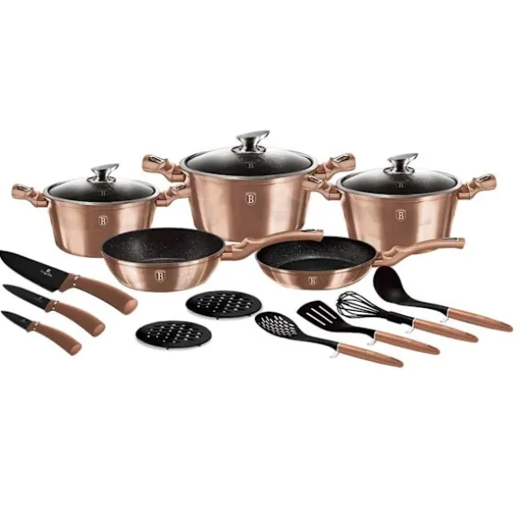 Berlinger Haus Granitgrytor BH-6161 Roséguld 17 delar