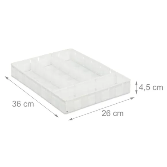 Bestickbricka, 4-fack, 4,5x26x36 cm