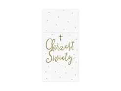 Bestickficka ''Heliga dopet'', 10x20 cm, vit (1 förpackning / 6 st.)