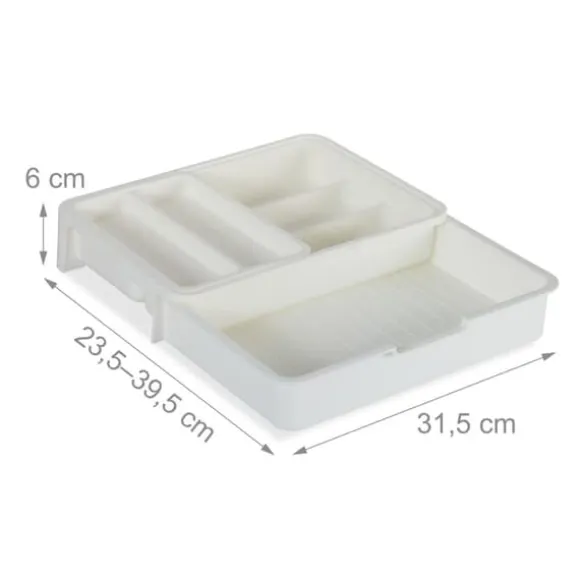 Besticklåda, Justerbar, 6x23,5x31,5 cm, Plast