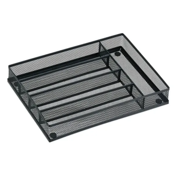 Besticklåda, Metall, 5x23,5x32 cm, Antracit