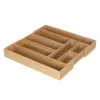 Besticklåda, utdragbar bambu, 6,5x49,5x33 cm, naturlig