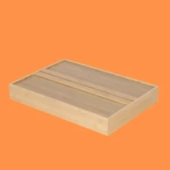 Besticklåda, utdragbar bambu, 6,5x49,5x33 cm, naturlig