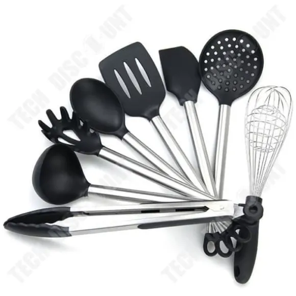 Bestickset - TD® - 8 delar - Silikon - Rostfritt stål - Tål höga temperaturer