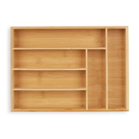 Bestickslåda, Bambu, 5x25,5x35,5 cm, Natur