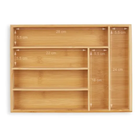 Bestickslåda, Bambu, 5x25,5x35,5 cm, Natur