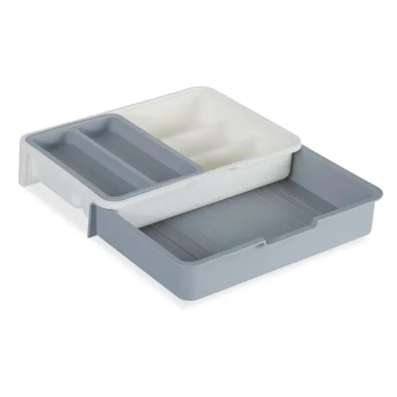 Bestickslåda, Justerbar, 6x23,5x31,5 cm, Plast