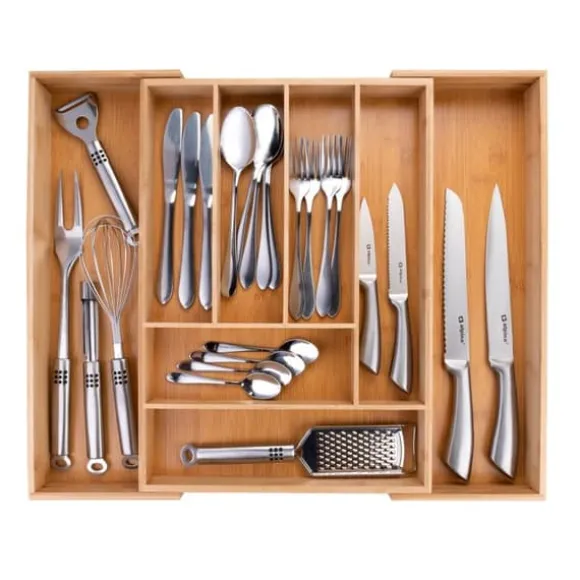 Bestickställ - Alpina - Bambu - Utsträckbar 34-56,5 cm - 6 fack - Ekologisk