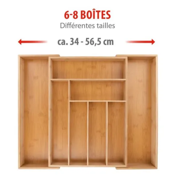Bestickställ - Alpina - Bambu - Utsträckbar 34-56,5 cm - 6 fack - Ekologisk